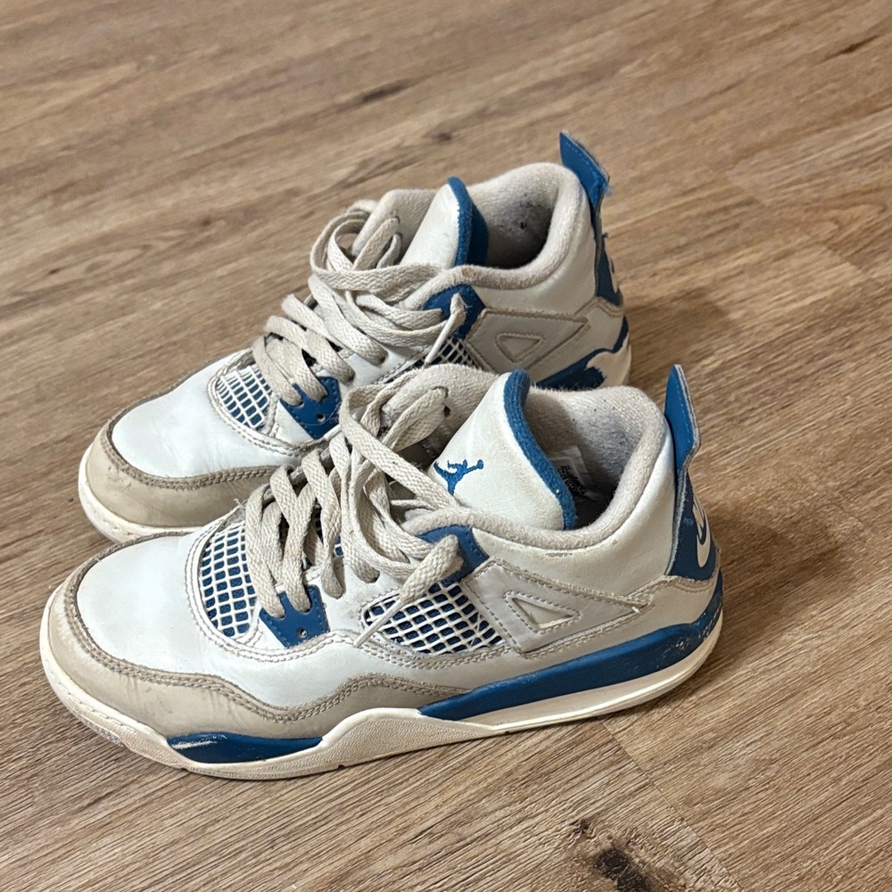 JORDAN RETRO 4 Kids Sneakers in Blue and White